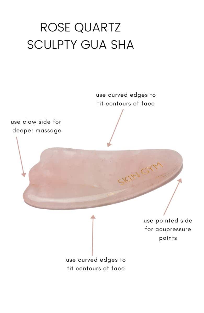 Second image of Crystal Gua Sha Sculpty Facial Tool