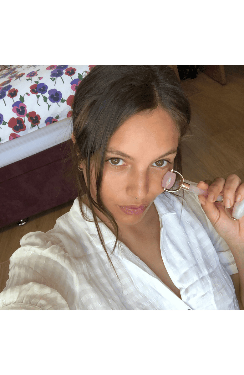 Second image of Premium Rose Quartz Crystal Facial Set