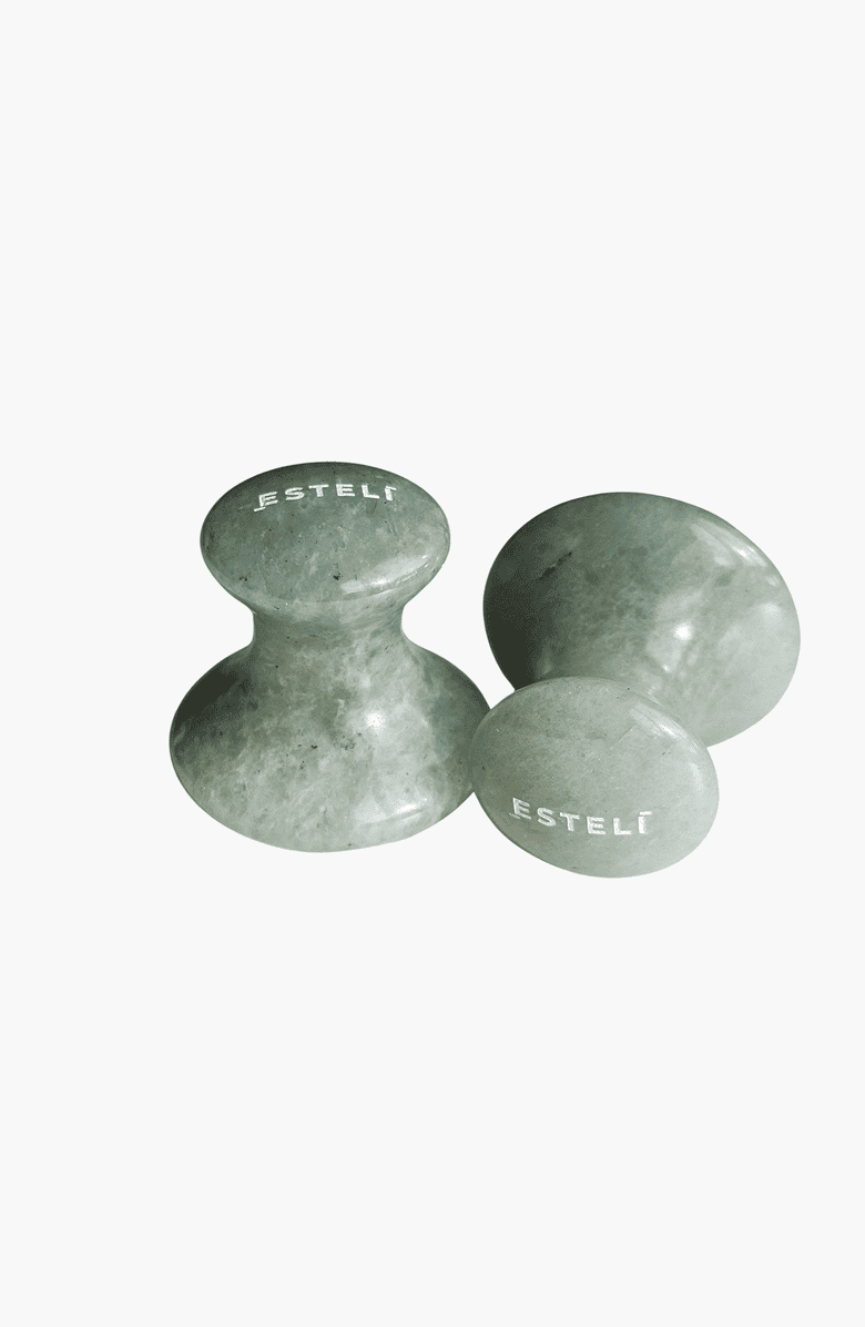 Pair Of Aventurine Mushroom Gua Sha FACE