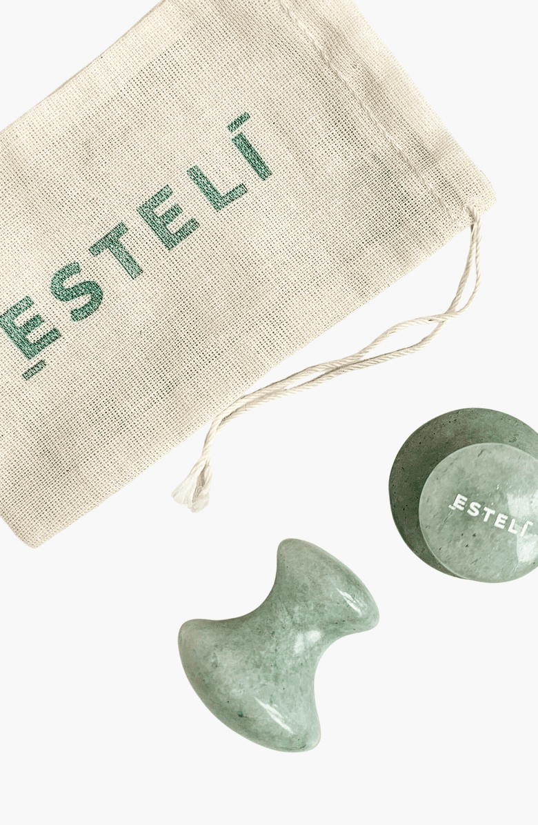 Second image of Pair Of Aventurine Mushroom Gua Sha FACE