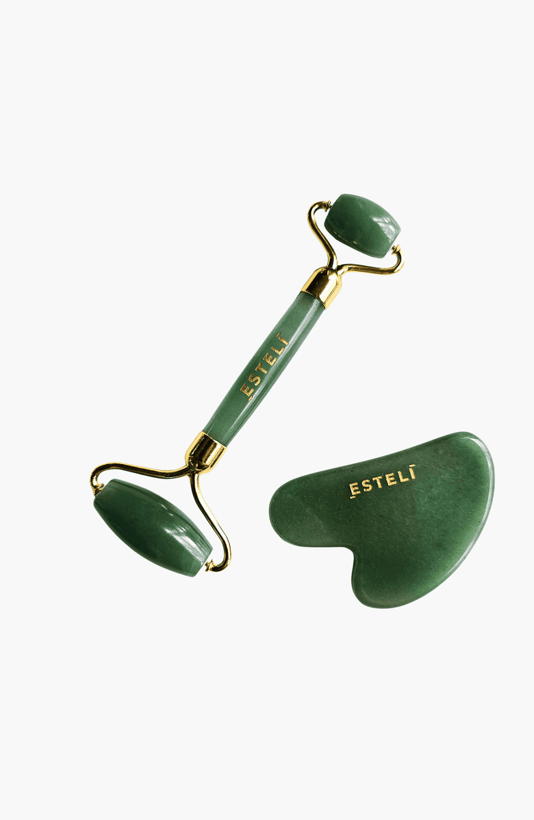 Aventurine Roller And Gua Sha Set