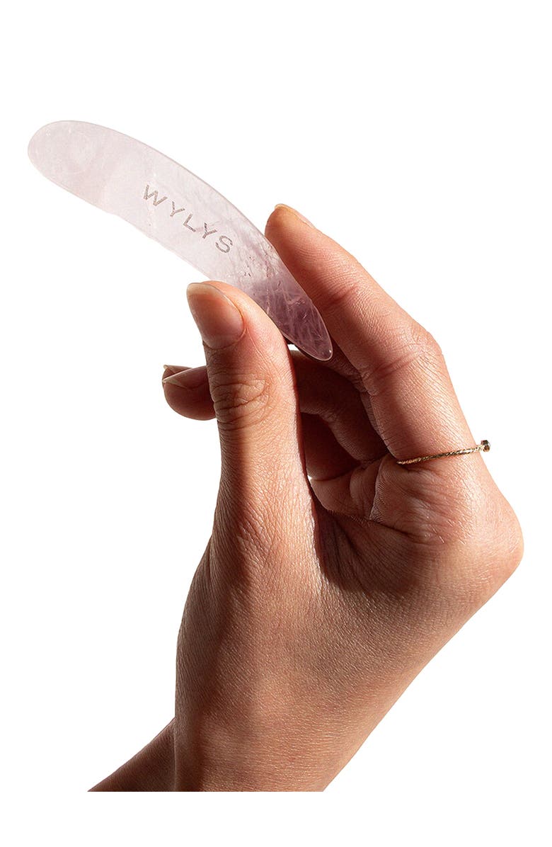 Second image of Jade & Rose Quartz Spatula Set